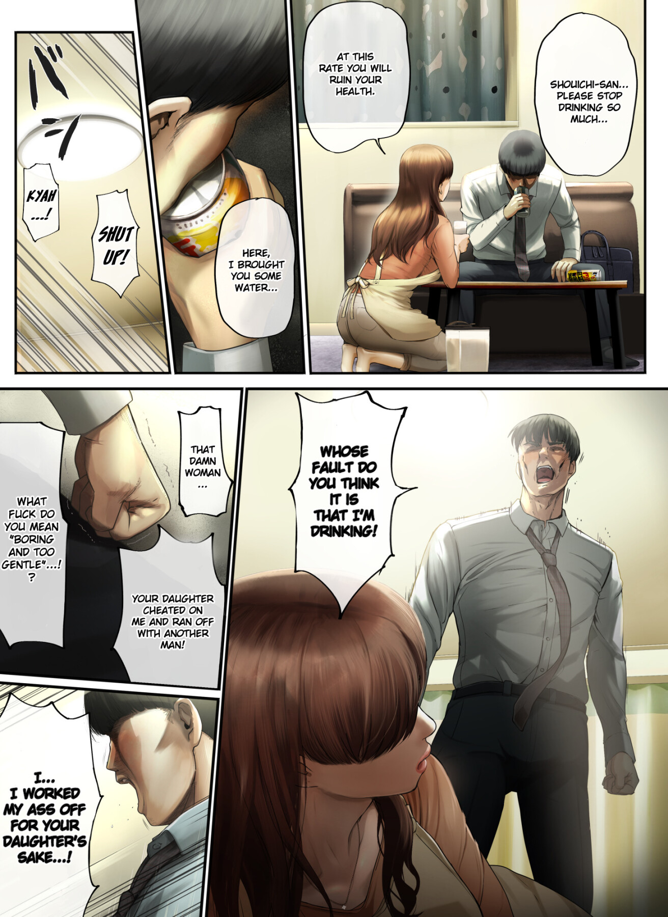 Hentai Manga Comic-My Wife Left Me Because I was -Read-8
